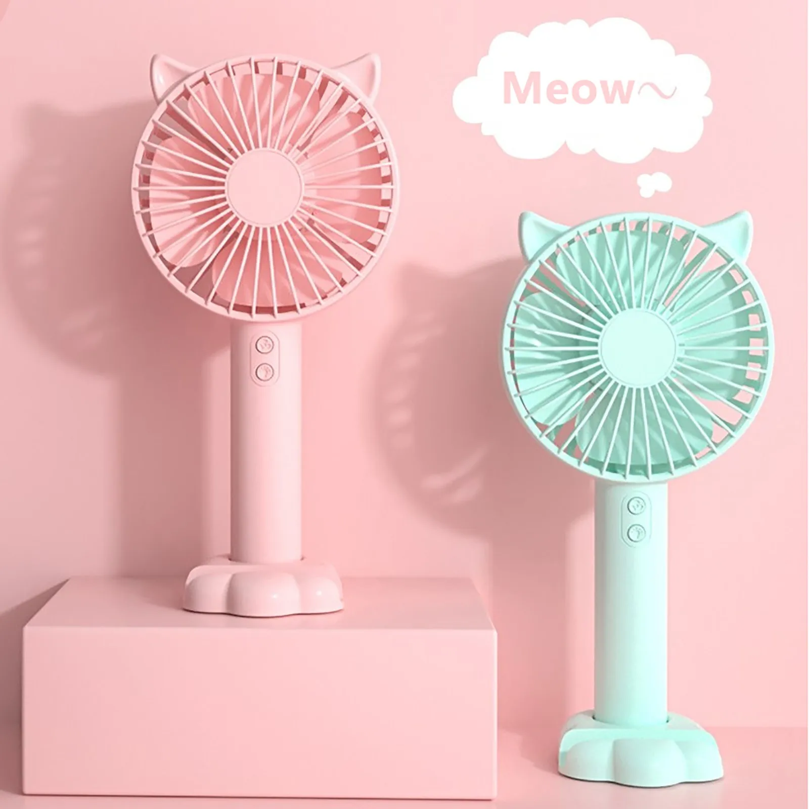 Niedlicher Mini-Ventilator, tragbarer Handventilator, leicht, handlicher Ventilator, Taschenformat, geräuscharm, kleiner elektrischer Ventilator, Studentengeschenk, Outdoor-Ventilator