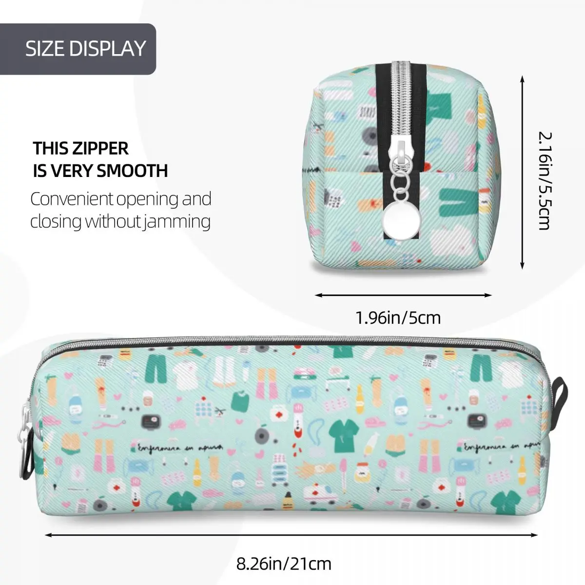Imagem -04 - Enfermera Paris Nurse Lápis Cases Pen Bolsa para Meninas e Meninos Grande Capacidade Escritório Cosméticos Lápis