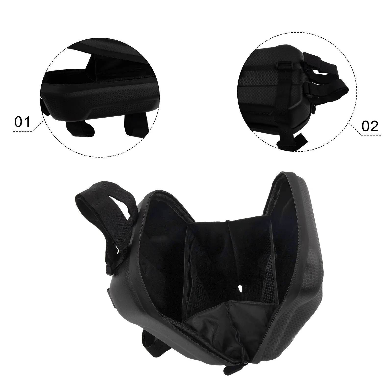 Scooter Bag Front Hanging Bag Built-in Mesh Bag Case E-Bike Tube Bag For Electric Bicycle Storage Pouch Binding Design