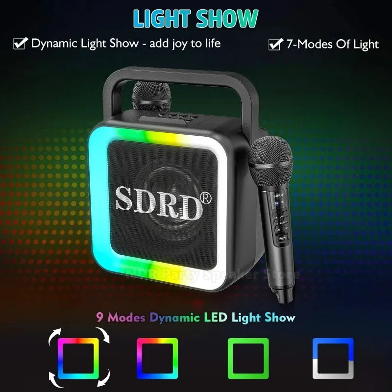 Sistema de áudio de karaokê ktv portátil ao ar livre sd516 alto-falante bluetooth com microfone sem fio máquina integrada músicas k das crianças