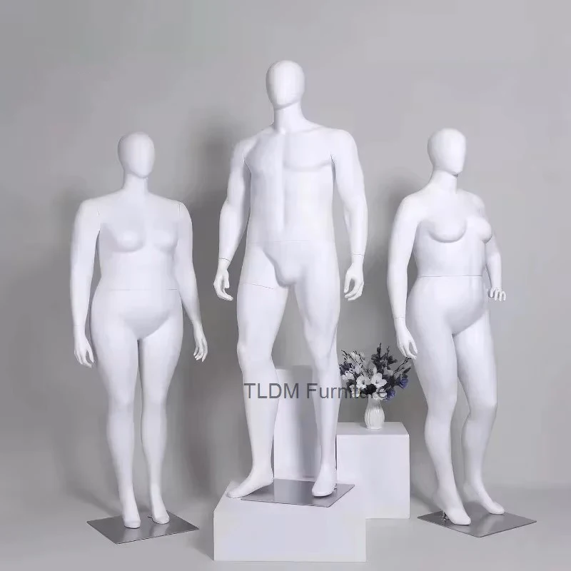 

Women's Clothing Store Fat Mannequin Display Stand Nordic Large Mannequins Props Commercial Mannequin for Man's Clothing Store P