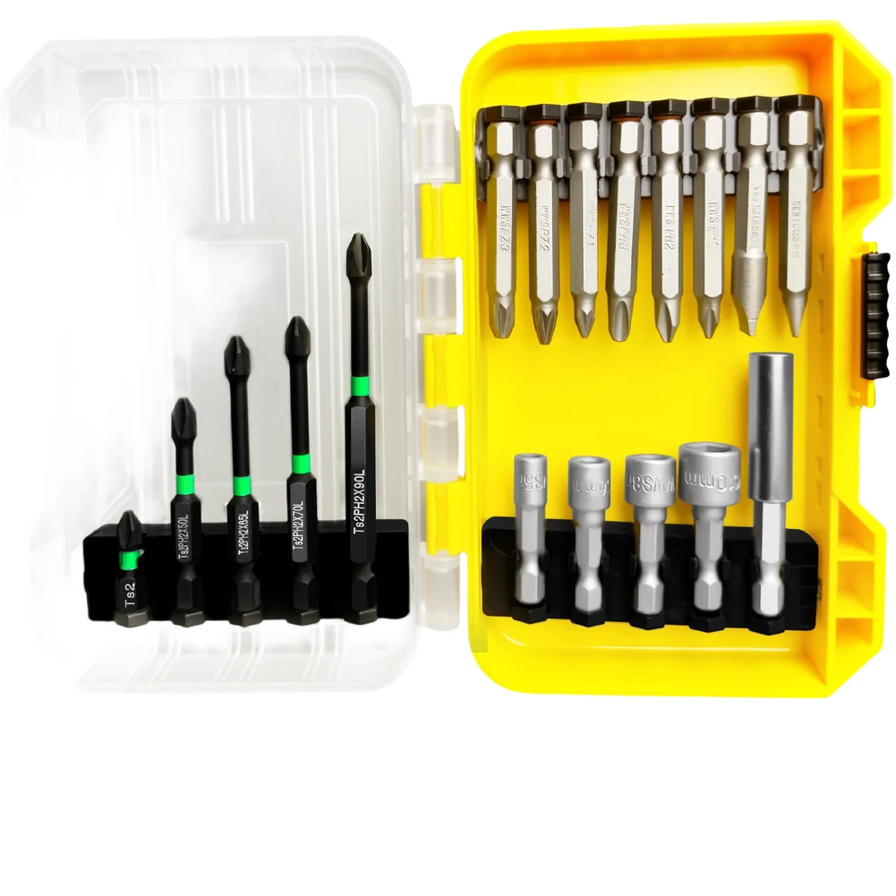 With Flexible Hexagonal Handle Magnetic Screwdriver Bit Socket 90 Degree Angle Drill Attachment Magnetic Screwdriver Bit Set