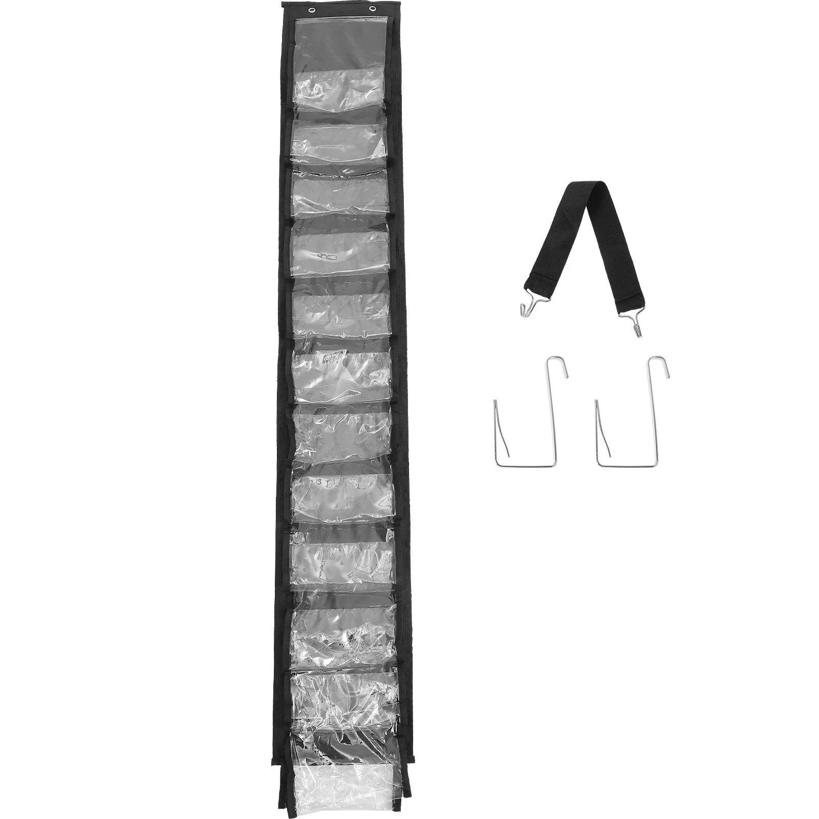 

1 set 1 Set Of Large Capacity Multiple Grids Wardrobe Hanging Bag For Shirt Legging Towel Storage Closet Organizer Space Saver