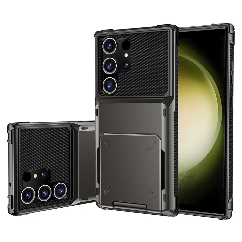 Brieftasche 5-Kartensteckplatz Kreditkasten für Samsung Galaxy S24 Ultra S23 S22 S21 Plus S20 FE Kartenhalter Abdeckung für Galaxy Note 8 9 10 20 – Detail 3