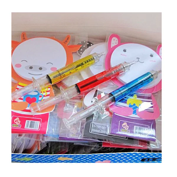 

Novelty Red Syringe Ball Pen Fashionable Liquid Moving Needle Tube Tubing Shaped Ballpoint Pen Gift for Family Friends