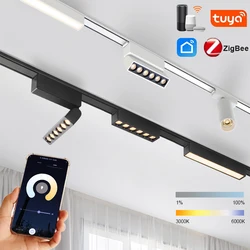 Ultra sottile Smart TUYA ZIGBEE luce a binario magnetico in alluminio 6mm nessuna cella richiesta apparecchio flessibile moderno ad alta durezza per la casa