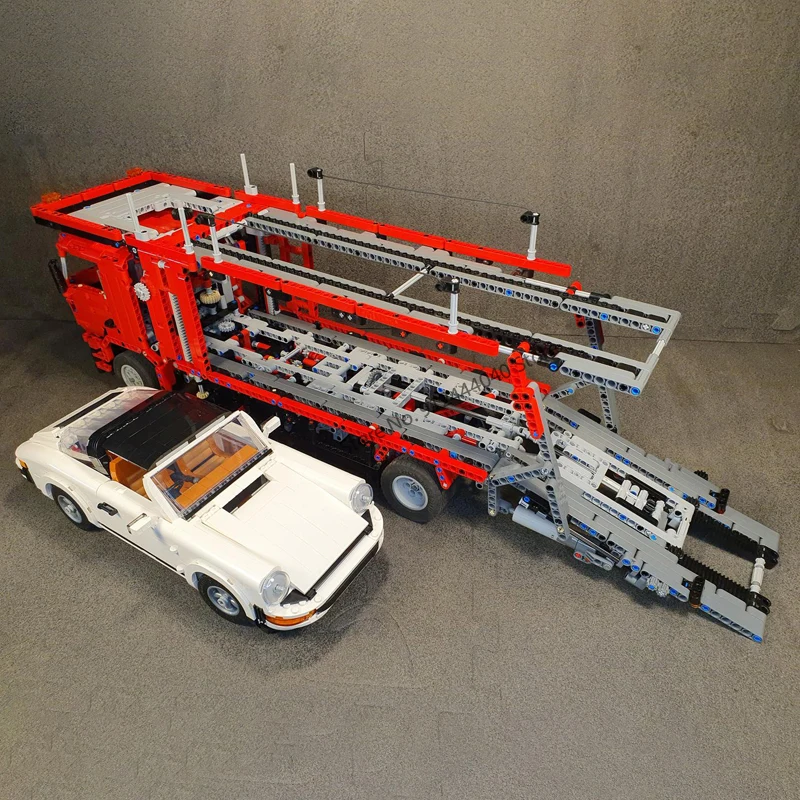 MOC Customized Set Technical Car Transporter MOD-42009 Mobile Crane MK II Model Building Blocks DIY Bricks Toys For Kids Gifts