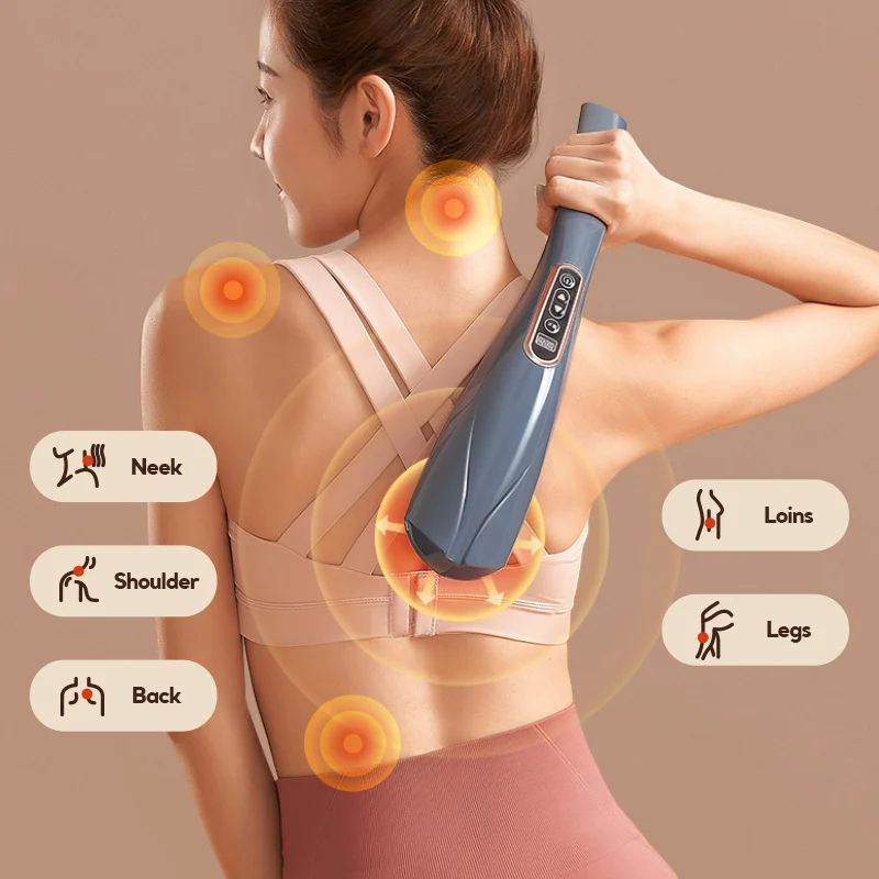 Wireless Vibrational Therapy Device Handheld Percussion Massage Stick for Body Application Fascia Gun