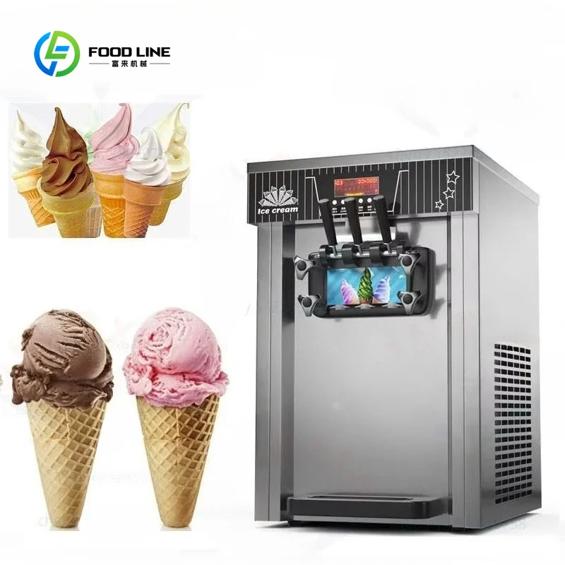 Customized 3 Flavors Gelato Ice Cream Machine / Ice Cream Maker for Business / Ice Cream Glace Machine