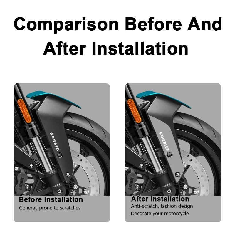 POSFIRA Motorcycle Front Fender Stickers Vinyl Decals for CF Moto 450 NK CFMoto 450NK NK450 2024 Mudguard Decoration Accessories