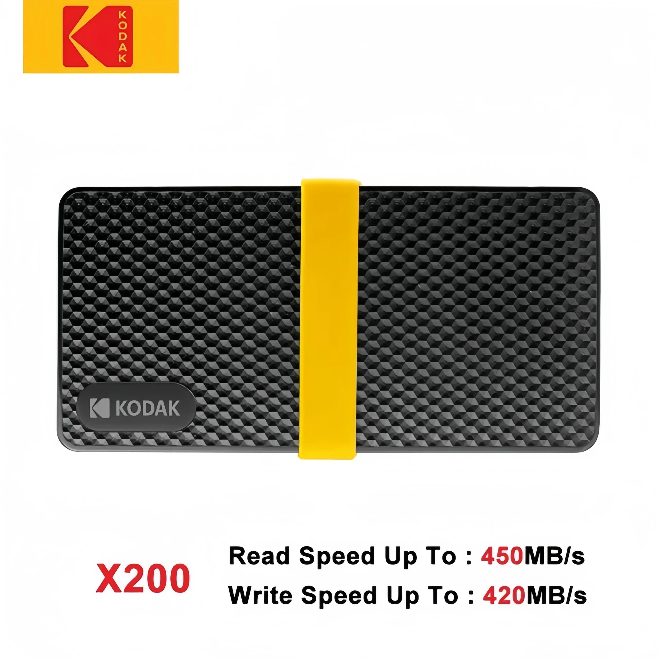 Kodak Portable SSD 2TB 1TB USB 3.1 Type C External Hard Disk 512GB 256GB 6Gbps Solid State Drive For PS5 PS4 Laptop Macbook PC