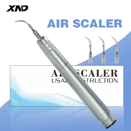 XND-escalador de aire ultrasónico Dental con 3 puntas, herramienta de limpieza para eliminar cálculo Dental, pieza de mano, limpiador de dientes blanqueador, 2 agujeros/4 agujeros