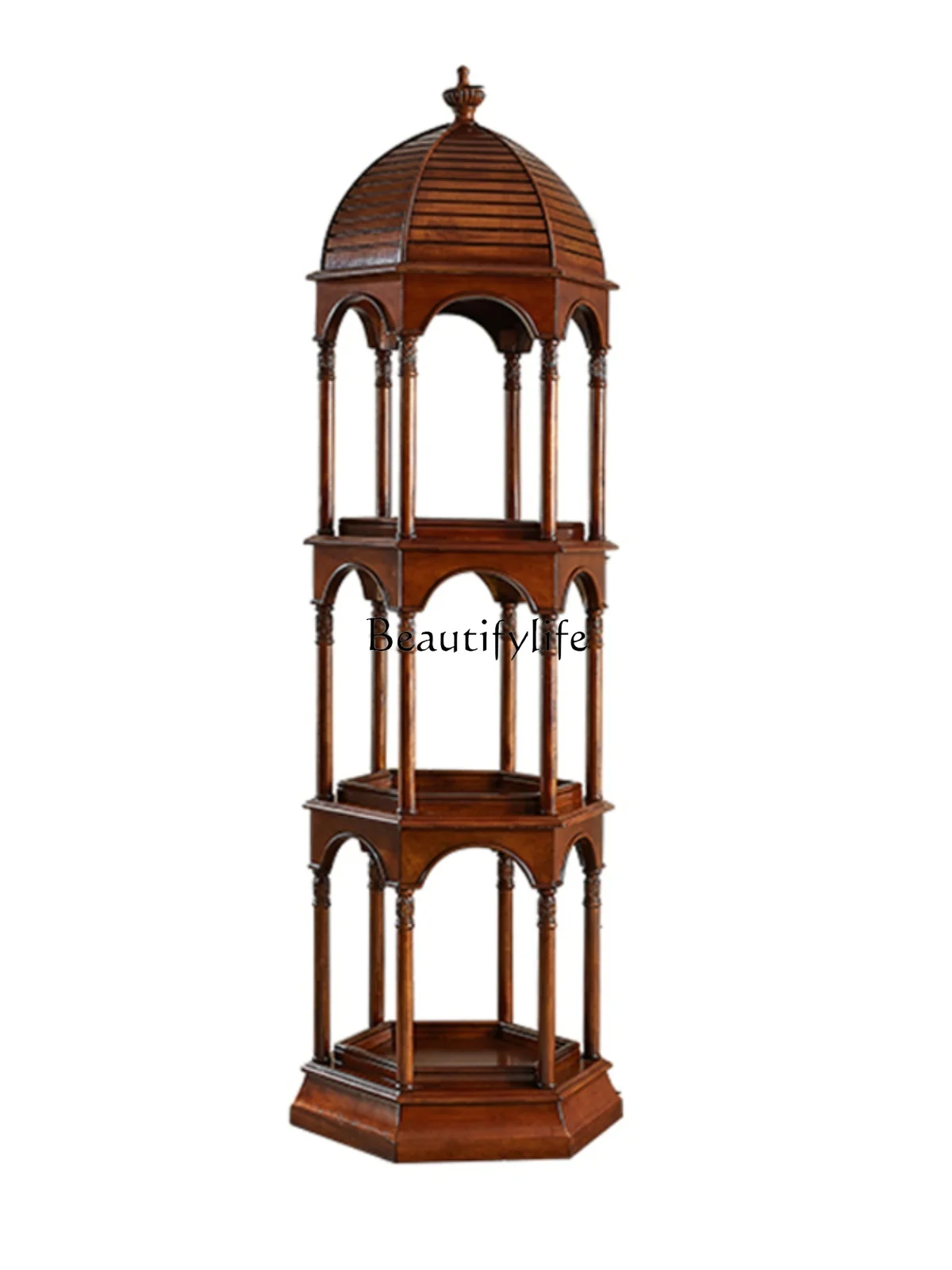 American Bird Cage Storage Rack Floor Living Room Solid Wood Creative Flower Rack