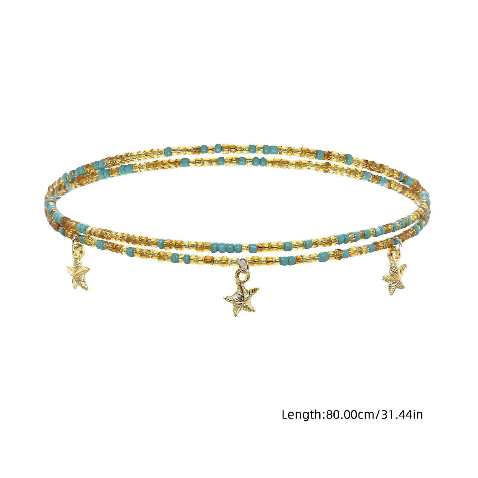 20Pcs Waist Bead Chains Beaded Belly Chains Waist Jewelry Lightweight Body Chain Women Beach Party Accessories