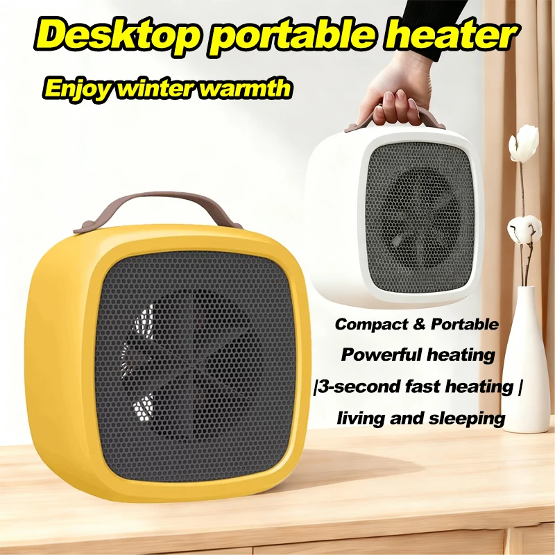 

Портативный небольшой обогреватель 500 Вт, быстрый нагрев, легкий настольный обогреватель теплого воздуха, домашний офисный бытовой обогреватель, бесшумный вентилятор