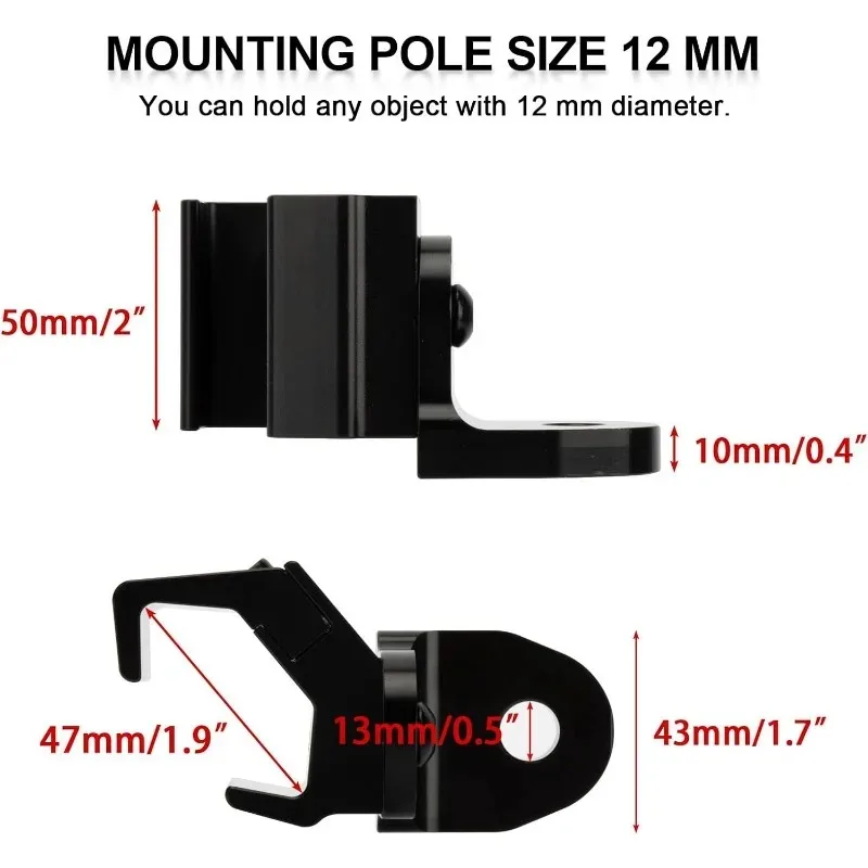 Pro Fit Cage Mount Whip UTV Flag Whip Light Mount for Defender Commander 2021-up Can-am Maverick Trail Ranger General