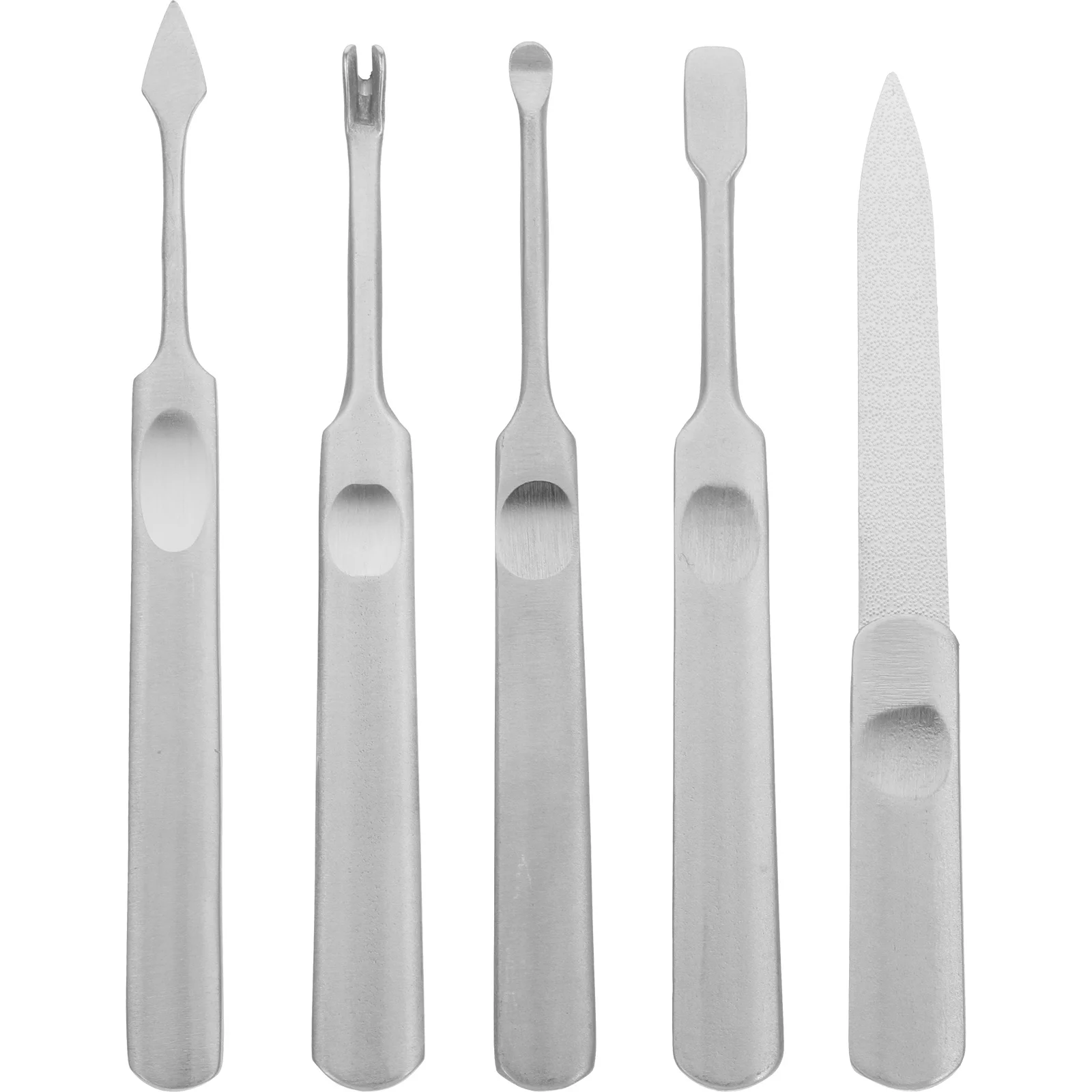 

5Pcs Stainless Steel Nail Grooming Kit Professional Manicure Pedicure Tools Set for Cuticle Cleaning and Callus Removal Nail