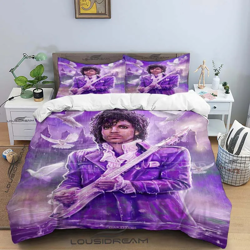 Rock Princess Bedding Set Purple Rain Duvet Cover Comforter Bed Single Twin Full Queen Youth Kids Girl Boys Gift