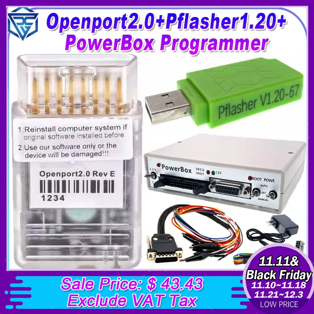 Online Gold Chip Tactrix Openport 2.0 Openport2.0 ECU FLASH Chip Tuning Tool Supporto funzionante online con PowerBox Power JTAG Box