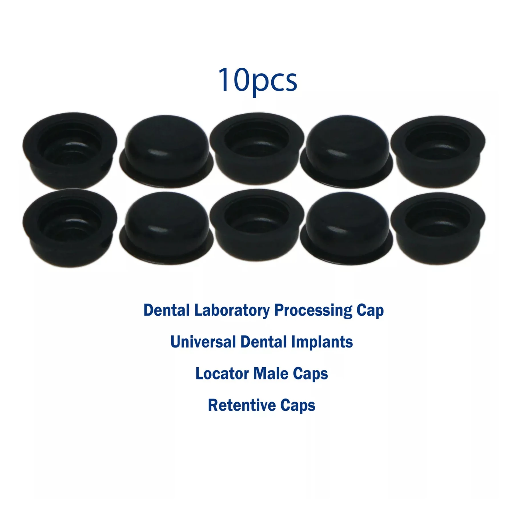 10PCS Dental Locator Laboratory Processing Caps Overdenture Male Retentive Caps