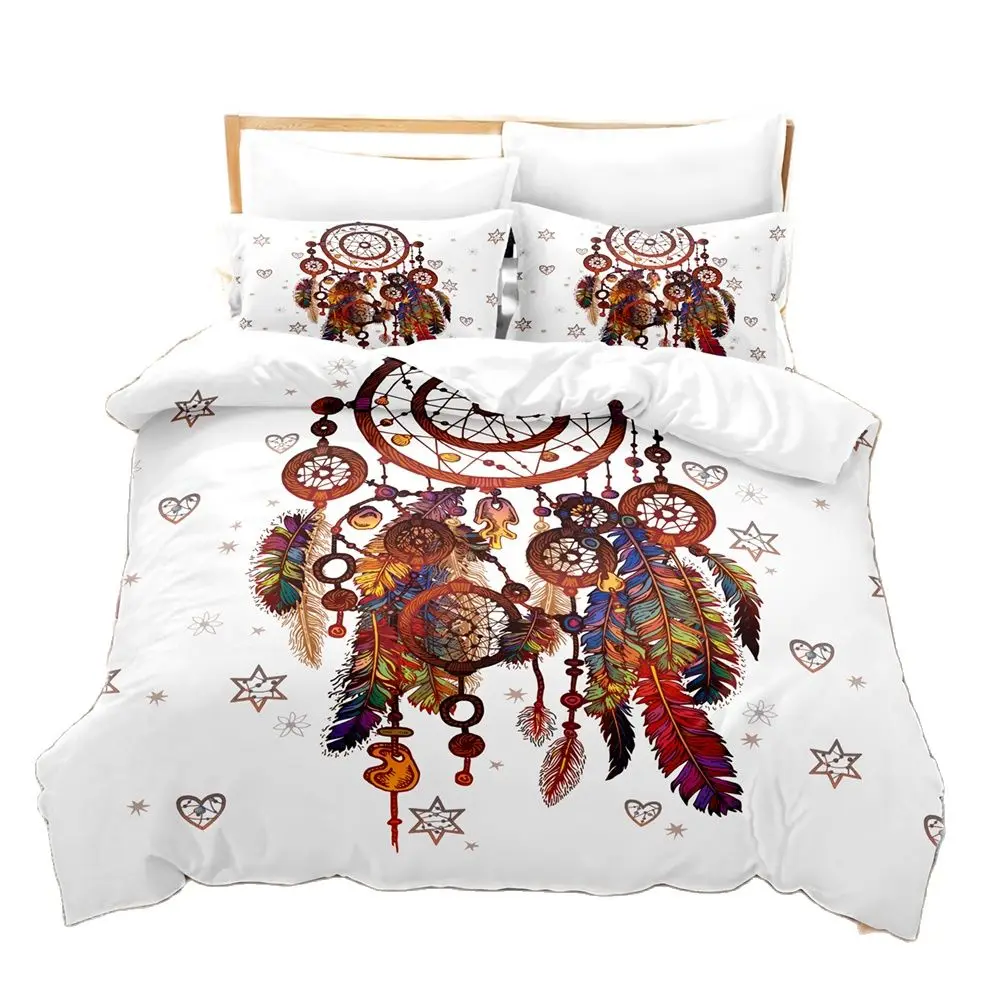 Imagem -05 - Impresso Dream Catcher Bedding Grupo Down Quilt Cover com Fronha Edredão Duplo Rei 3d