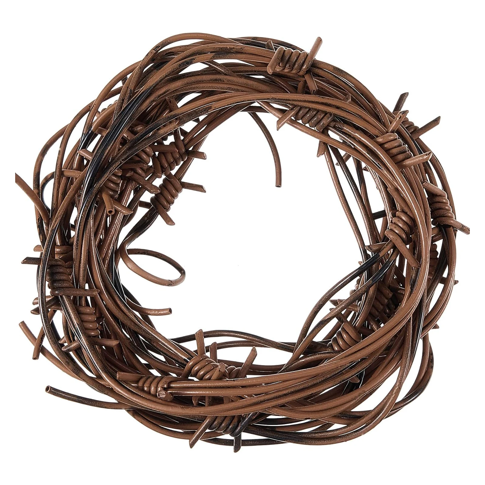 

2.5M Fake Rusted Barbed Plastic Barb Wire Decoration Halloween Wires Garland Haunted House Prop Party Decorations Cowboy Decor