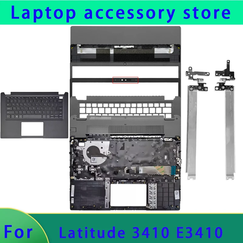 

Новая верхняя крышка ЖК-дисплея ноутбука Latitude E3410 3410, шарнир передней панели, подставка для рук, нижняя часть корпуса, крышка ABCD, клавиатура