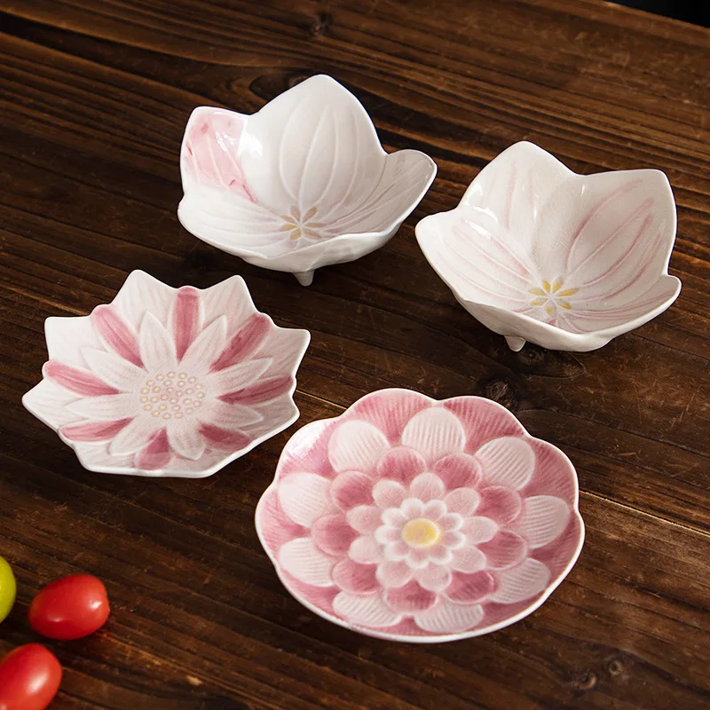 Ceramic Chinese stvle tea dish Dim sum driedfruit dish hard fruit dish for Buddha small traysnack cake dish snack dish