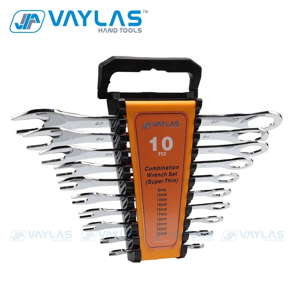 Combinação Super-fina Chave de Soquete de Extremidade Aberta Chave de Cabeça Dupla Ultra-fina Conjunto de Ferramentas Manuais de Reparo Universal 627 mm
