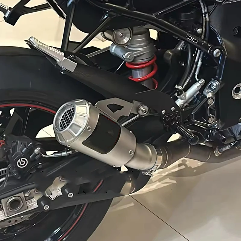 ل S1000RR 2019-2023 S1000R 2021 2022 2023 نظام العادم دراجة نارية الخمار موتوكروس تلميح الهروب موتو سباق 61 مللي متر الانزلاق على