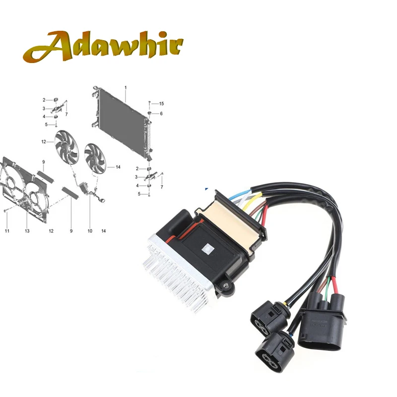 

8K0959501G Engine Cooling Fan Control Module for Audi A4 A5 A6 A7 Q3 Q5 Quattro 2009-2018 -Radiator Fan Control Unit Replacement