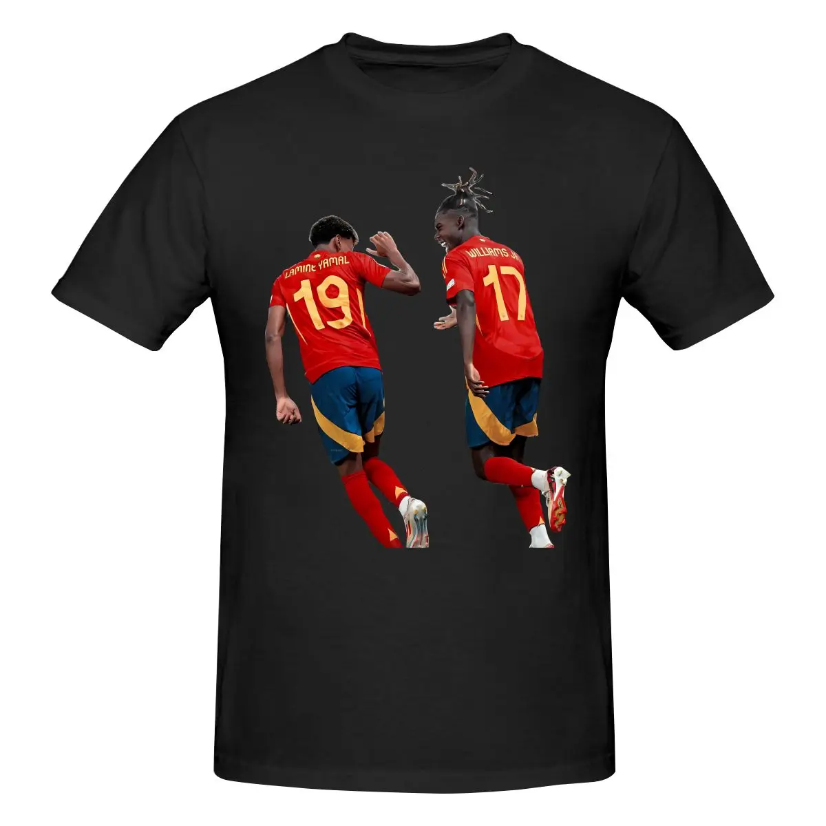 Funny Lamine Yamal Nico Williams Football Graphic T Shirt Unisex Oversized Short Sleeve Casual Streetwear Fan Tee
