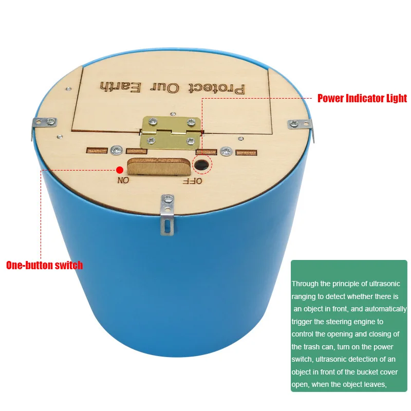 Fai da te Smart Trash Can Assembly Kid Student Science Education formazione scientifica attrezzature sperimentali giocattoli a vapore per regalo per