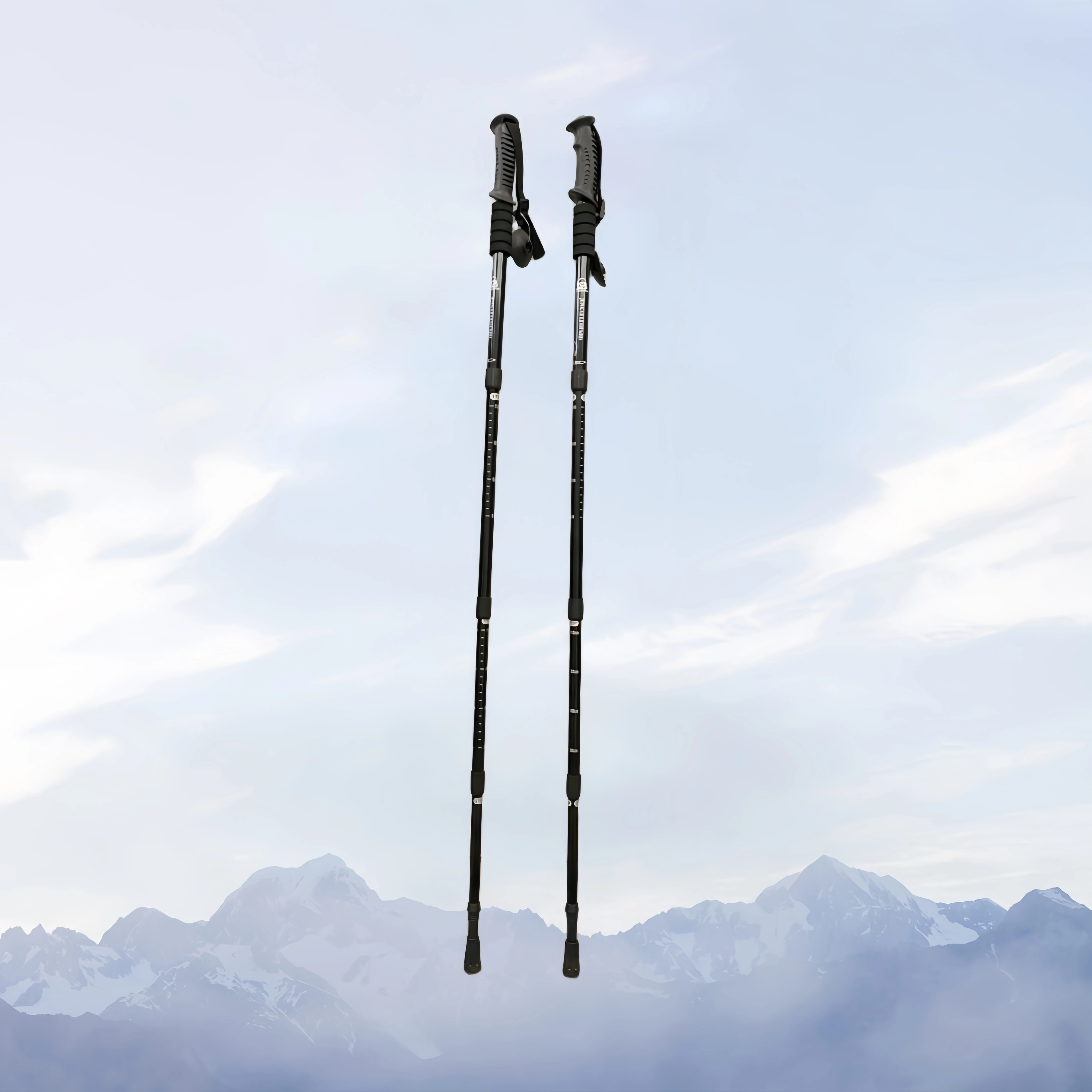 Imagem -02 - Telescópica Bengala Alumínio Alpenstock Cana Retrátil Expansível Trekking Pole Caminhadas Acessórios de Escalada 53110cm Pcs