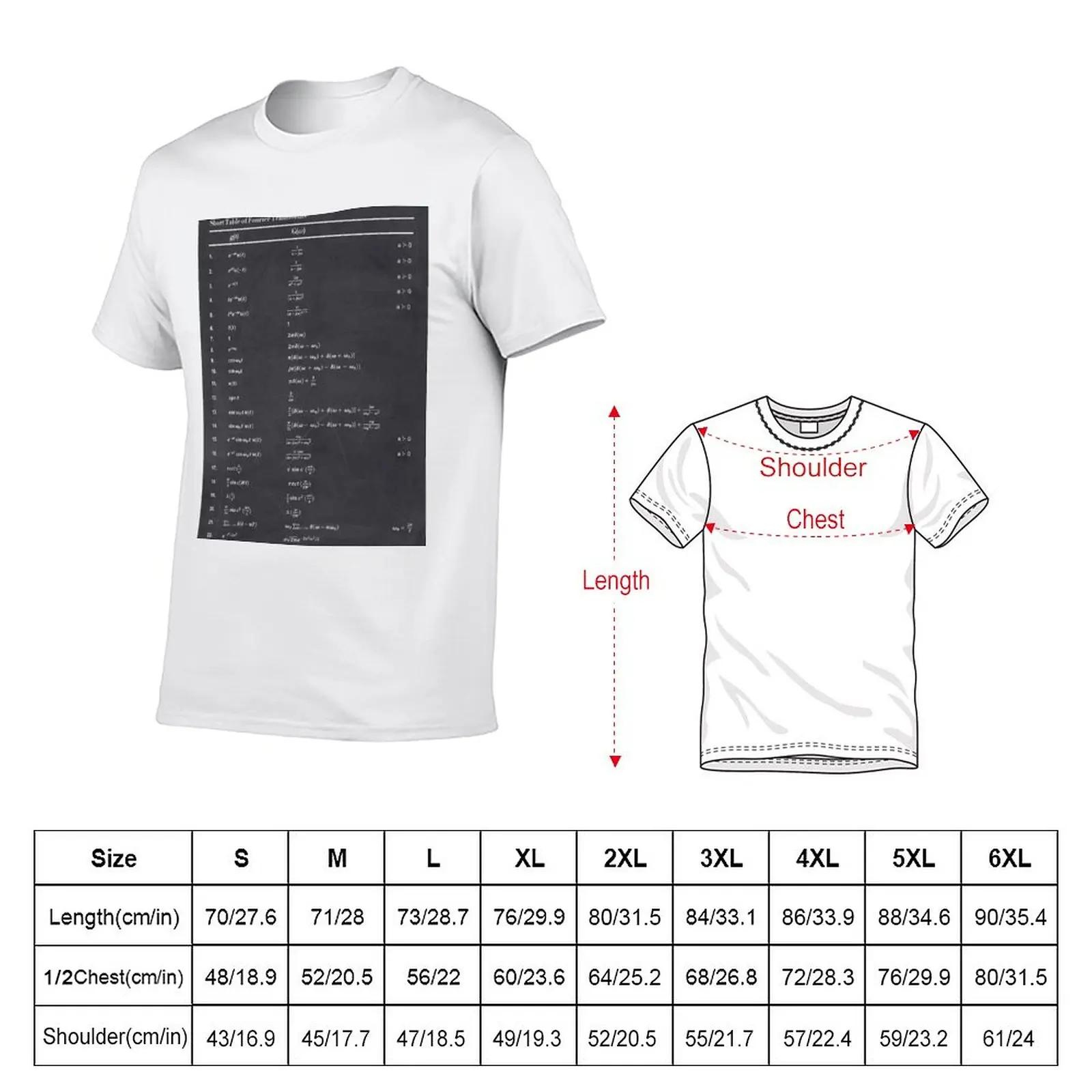 New Fourier Transform T-Shirt plus size tops boys animal print shirt korean fashion boys white t shirts T-shirt men