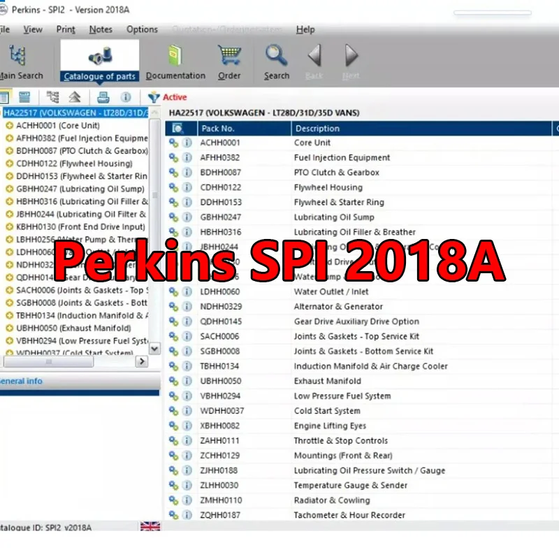 لأداة خدمة التشخيص الإلكترونية Perkins EST 2018A + نظام معلومات الخدمة والأجزاء 2 SPI2 2018A برنامج سيارة keygen