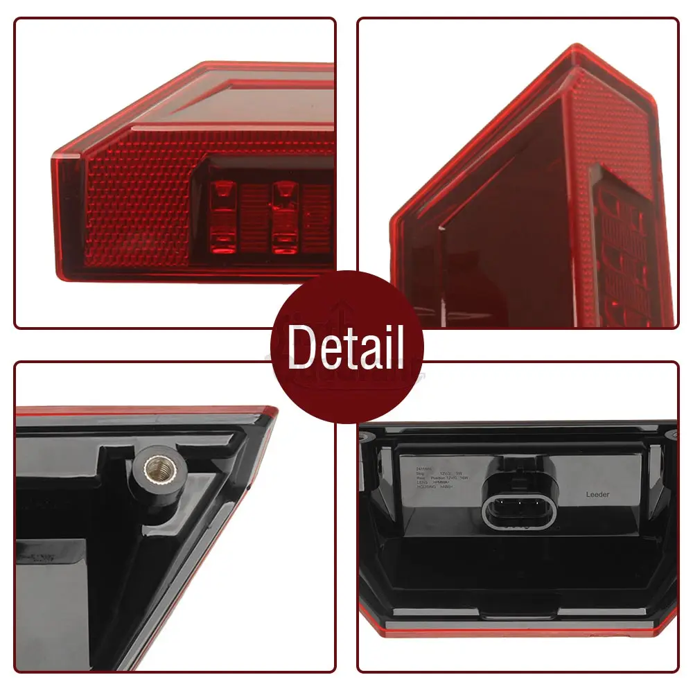 اكسسوارات السيارات 12 فولت LED الخلفية الذيل ضوء 1 زوج ABS الأحمر/الدخان ل باتريوت دفعة RMK Khaos 155 طبعة محدودة 325 2026 # 2412774 #6