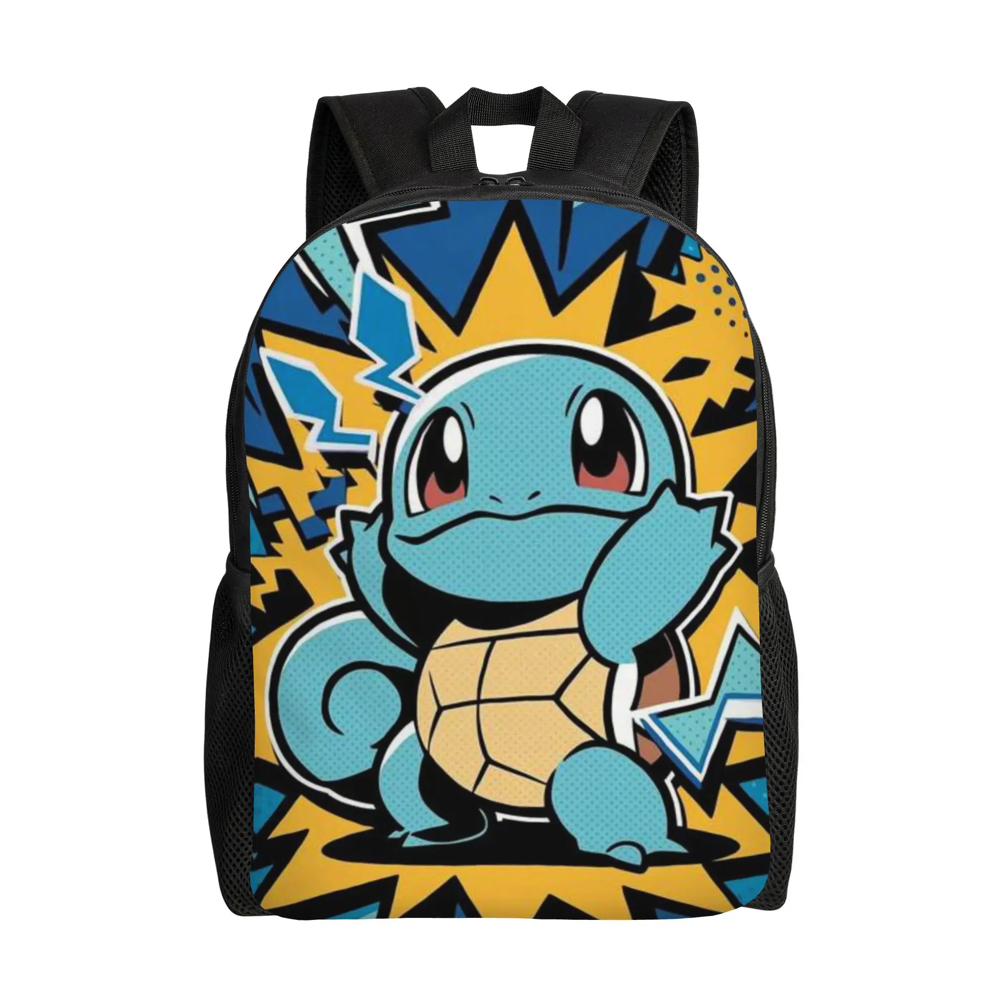 

Back to school season Sturdy Shoulder Cool Blue Turtle Daypack Squirtle High School Students Backpack