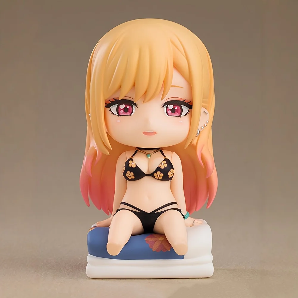 A Q-version popular anime game character with movable hands and feet and interchangeable face, statue, figurine, model, ornament