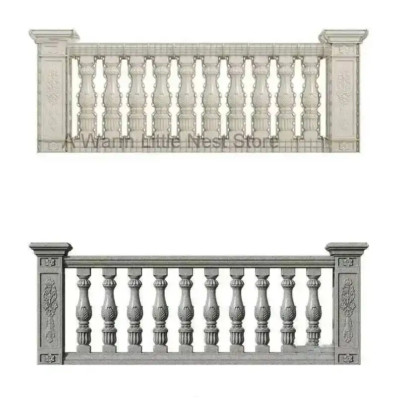 Roman Column Villa Home Railing European Mold Garden Buildings Guardrail Mold Thickened Cast-in-place Cement Balcony Fence Molds