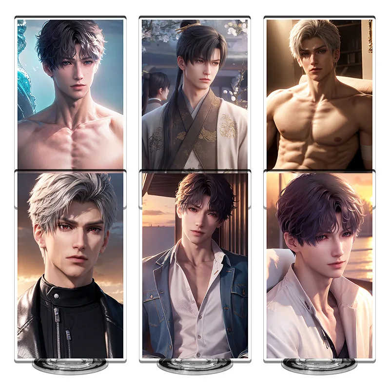 ความรักและ Deepspace Charm Series Rafayel อะคริลิคเซ็กซี่ Boy Zayne โต๊ะเครื่องประดับกล้ามเนื้อ Sylus อุปกรณ์เสริมสะสม Caleb ของเล่น