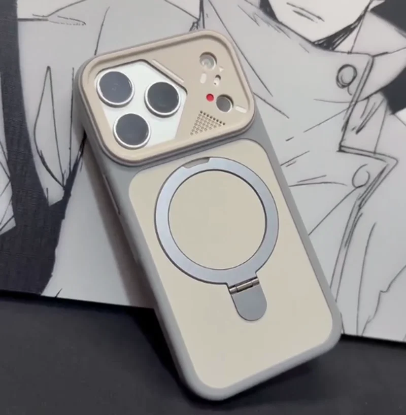 Чехол для телефона с магнитной подставкой и эффектом мягкой кожи для iPhone 17 Air, 16, 15, 14 Plus, 13, 12, 11 Pro Max, роскошный тонкий чехол с магнитным кольцом