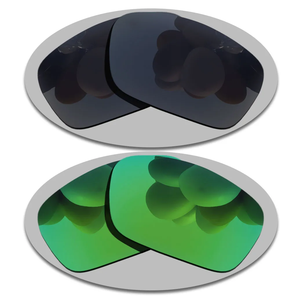 

Grey Black&Green Lenses Replacement For-Oakley SIPHON Polarized Sunglasses