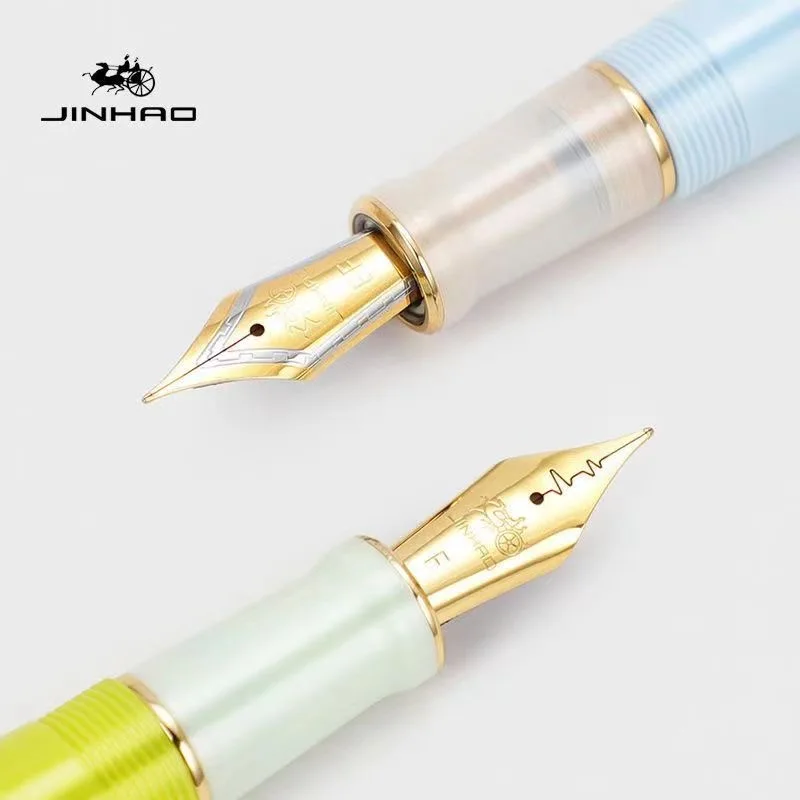 JINHAO 100 Centennial Fountain Pen Resin Gold Clip Nib EF F M Students Pens Business Stationery School Office Supplies PK 9019