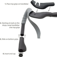 Cruise Control Drop Bar Grips for Road Bike Handlebars, fits All Drop Bar Handlebars for Road, Gravel and Fixie Bicycles