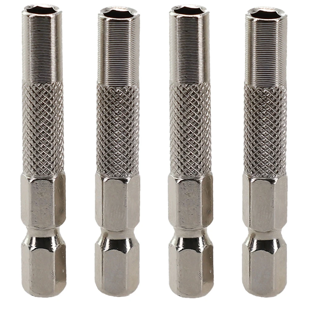 4pcs Hex Insert Adapter Enables 1/4 Inch Electric Screwdrivers To Work With 4mm Hex Bits For Broad Application Range