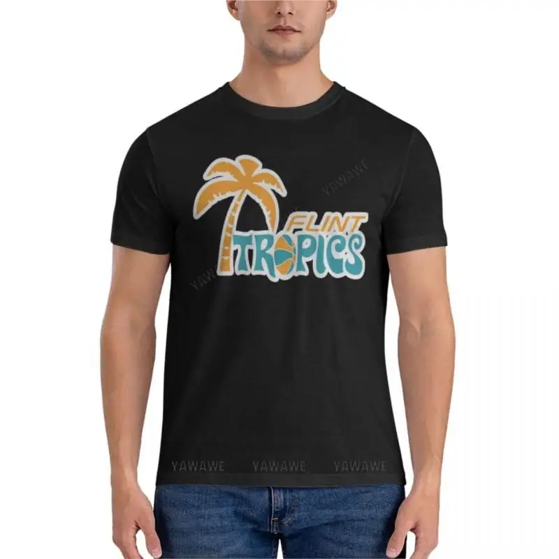 brand tshirt men cotton t-shirt Flint Tropics Retro Essential T-Shirt mens graphic t-shirts hip hop mens cotton t shirts