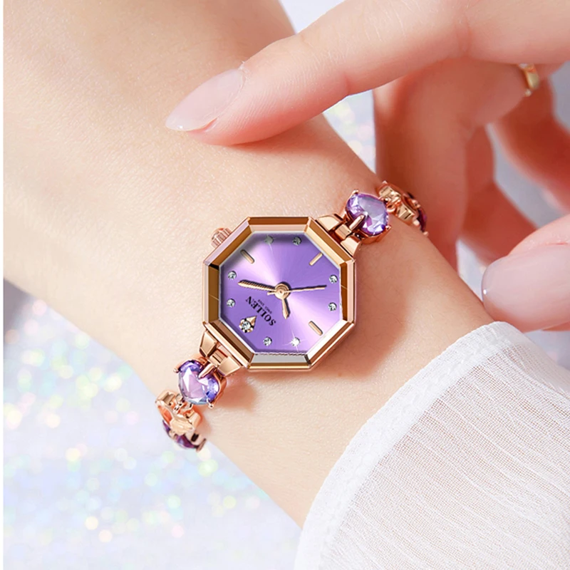 

SOLLEN Switzerland Luxury Women's Quartz Watch MIYOTA MIYOTA Rhinestone Diamond Waterproof Bracelet Fashion Ladies Clock SL471