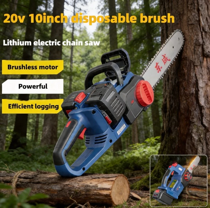 

Rechargeable Electric Chainsaw High Power Lithium Cordless Handheld Saw Portable Logging Cutting Tool For Home Outdoor