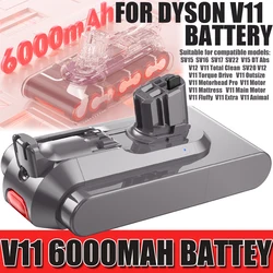 Real 25.2V 6.0Ah Li-ion Battery For Dyson V11 SV15 Vacuum Cleaners Fluffy SV16 V11 Absolute Extra V11 Absolute V11 Animal SV22